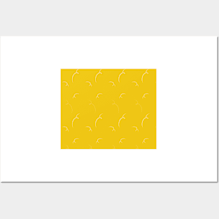 Mustard yellow pattern Posters and Art